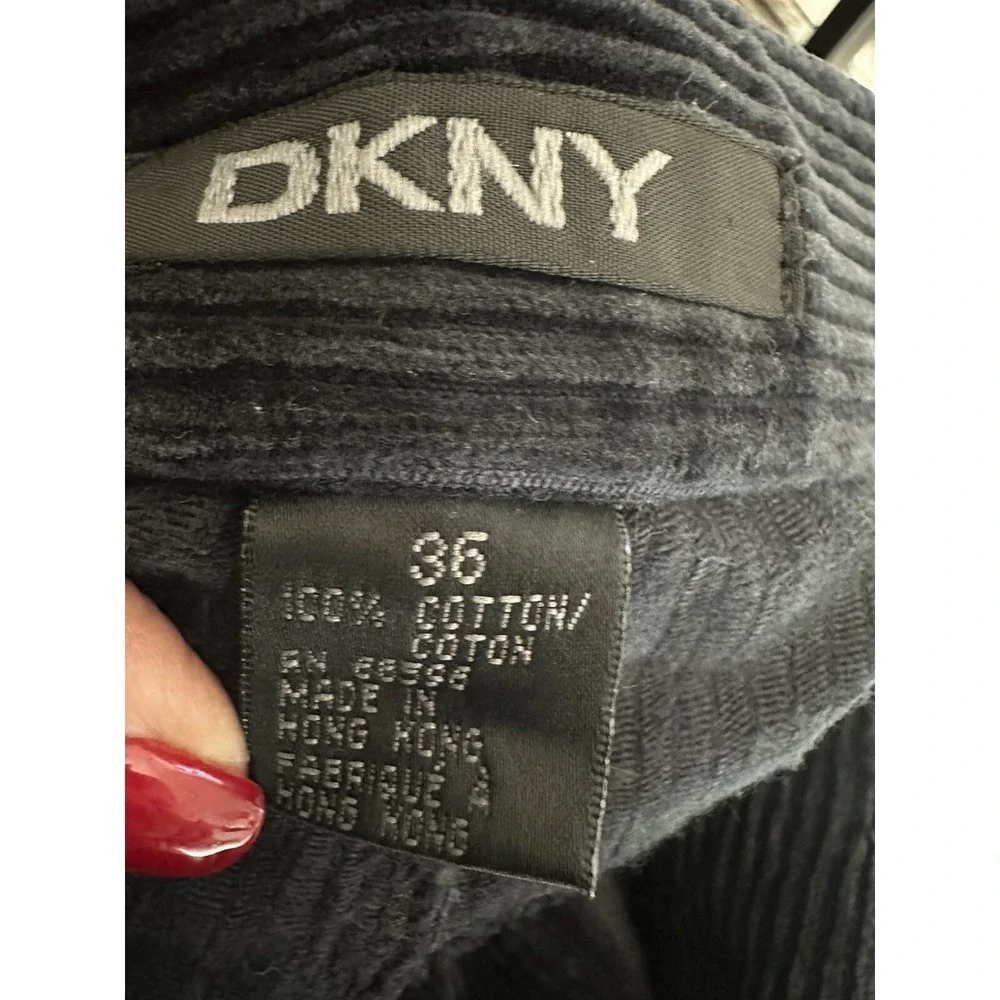DKNY Mens Corduroy Trousers Pants 36W 29L Mens‎ Straight Leg Navy Blue